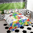 thumbnail image 2 of Erosebridal Letter S Soccer Ball Print Bedding Comforter Set, Sports Monogram Full Bedding Set for Kids Boys and Girls, Reversible 7-Piece, 2 of 6