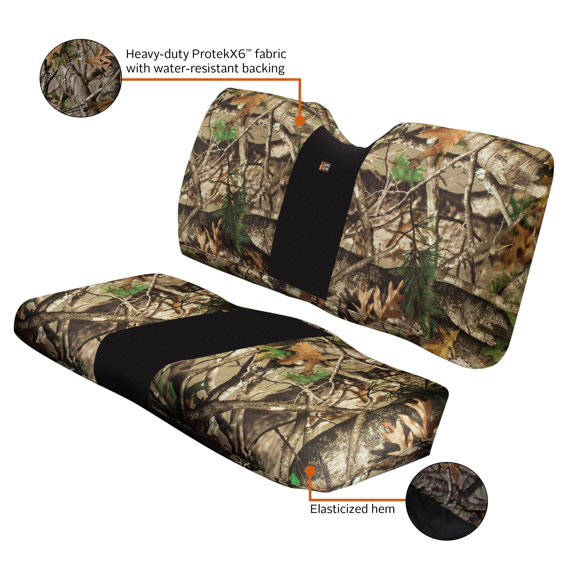 Classic Accessories QuadGear UTV/Side by Side Bench Seat Cover, Fits Polaris Ranger 400, 570, 800 Mid (2015+ models), Camo
