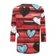 thumbnail image 5 of TaTaai Women's Valentine Heart Print 3/4 Sleeve Round Neck Loose T-Shirt, Valentine's Day Gift, Casual Daily Home Work Top Gift, 5 of 5