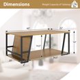 thumbnail image 3 of Gymax 40'' Coffee Table & 2-Tier Modern Farmhouse Center Table w/Storage Shelf Natural, 3 of 9