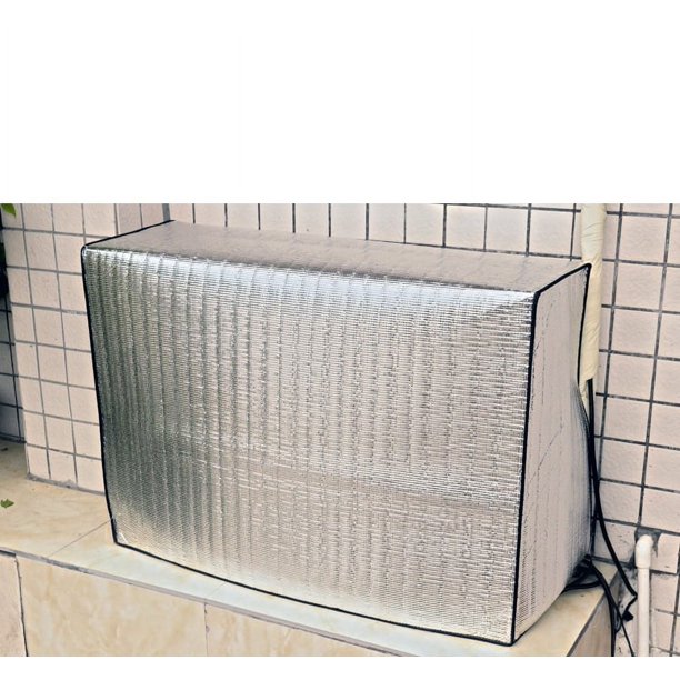 Exportación de aire acondicionado capó exterior protector solar impermeable aislamiento térmico bota de papel de aluminio no requiere abrigo de habitación de aire acondicionado