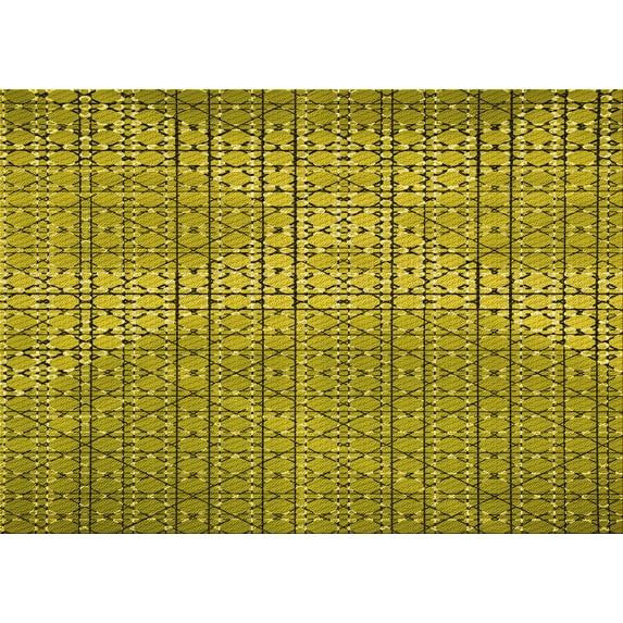 Ahgly Company Machine Washable Indoor Rectangle Transitional Oak Brown Area Rugs, 4' x 6'