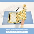 thumbnail image 5 of ALAZA 2 Pack Pencil Pouch Flowers on Checkered Pattern Pencil Case for 3 Ring Binder Clear Window Pencil Bag Organizers, 5 of 6