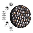 thumbnail image 4 of Susaid Snowflake Cream Hot Cocoa Print Tire Covers,Waterproof Anti-UV Snow Sun Rain Tire Covers for RV,Truck, SUV, Trailer, Camper-14 inch, 4 of 6