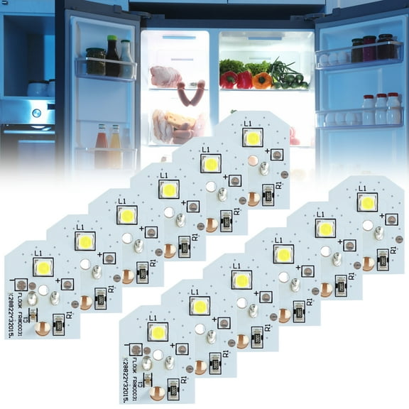 12Pcs WR55X11132 Refrigerator Light Replacement LED Compatible with WR55X25754 WR55X30602 WR55X26486 PS4704284 3033142 LED Lamp Replacement 6500K