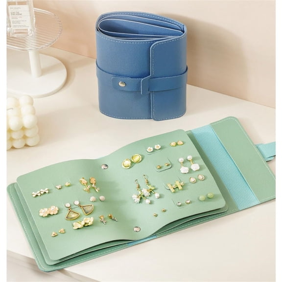 Stud Earring Holder Organizer Foldable Book Design Jewelry Storage Travel For Girls Home Textile Accessories