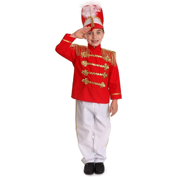 Dress Up America Drum Major Costume for Kids - Red Marching Band Uniform for Boys