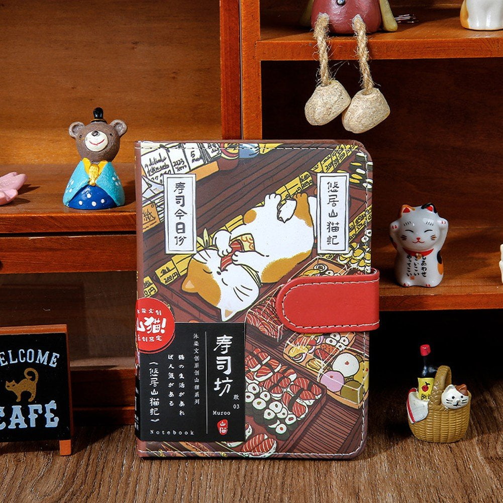 Kawaii Journal Notebook, Sushi Journal, Cute Cat Journal Notebook, Japanese Cute Kawaii Journal