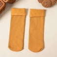 thumbnail image 6 of Xinwanna 1 Pair Women Winter Socks Mid-tube Thick Plush Japanese Style Elastic Anti-slip Floor Socks Thermal Anti-odor Extra Loose Ankles No Streaks Socks (Yellow,One Size), 6 of 13
