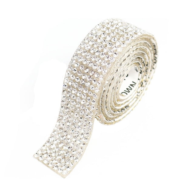 Cinta autoadhesiva de diamantes de imitación de cristal, pegatina decorativa de bricolaje con diamantes de imitación de 2mm para manualidades, decoración de teléfono de coche para eventos de