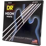 DR Strings Hi-Def NEON White Coated Medium 4-String Bass Strings