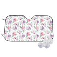 thumbnail image 2 of Lsque Rose Flower B Car Windshield Sun Shade | Accordion Folding Style Auto Shade for Car Truck SUV Van | Blocks UV Rays Sun Visor Protector | Small, 2 of 7