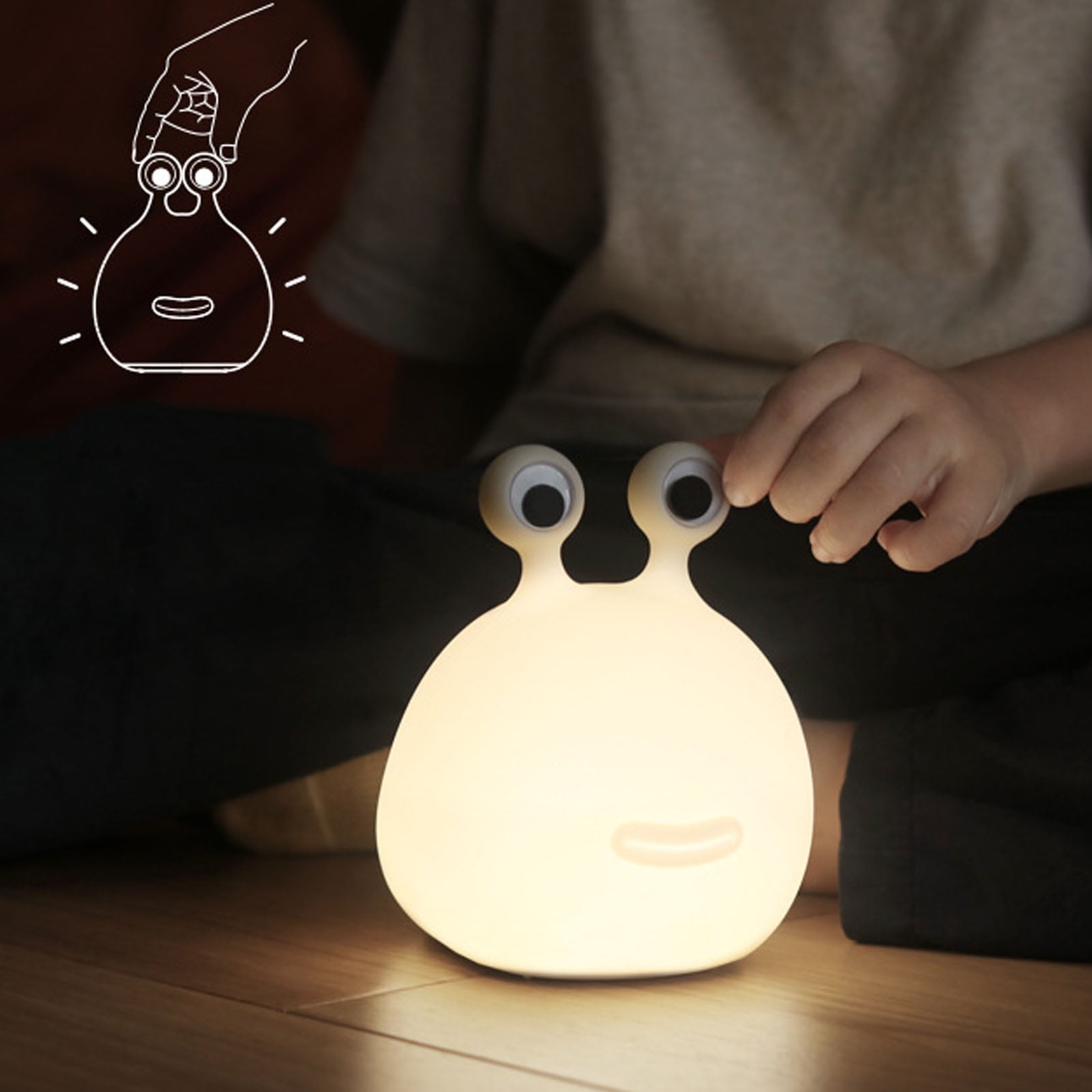 Plant Accessories Kids Night Light, Slug Night Lamp Interesting Toy for Baby for College Dormitory