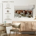 thumbnail image 5 of Elephant Stock Winter Highland Cows Wall Art - Horizontal Canvas Wall Art - Living Room Wall Decor - Animal Canvas - Brown And Orange Decor - 48" x 32", 5 of 8
