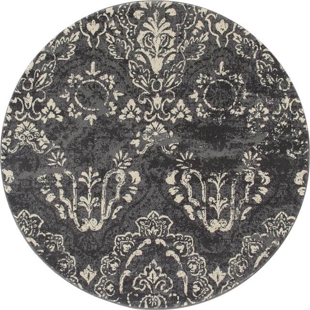 Tapis Rond 5 Pi. Collection Bastille Emerge Tissé, Gris