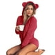thumbnail image 1 of Guardurnaity Ropa de dormir con capucha de lana para mujer Pijamas Mono de oso de peluche Pantalones cortos Mamelucos Prendas para la parte inferior del cuerpo Rojo 4XL Guardurnaity FS10114-31, 1 of 6