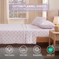 thumbnail image 3 of Regency Heights 100% Cotton Flannel Sheet Set Twin Size, 3-Piece Brushed Flannel Bed Sheets, Lavender Magical Unicorn Bedding Set with Deep Pocket Fitted Sheet & Pillowcases, Gift for Christmas, 3 of 8