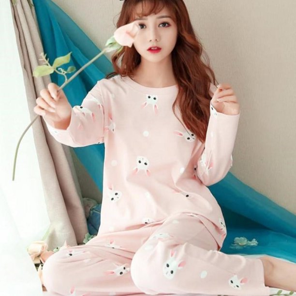 Promotion Clearance Women Pajamas Home Wear Sleep Wear Suit Female