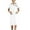 White/womens dresses casual fall, variant on nerohusy Scrubs Dress for Women Short Sleeve Button Front Nursing Workwear Contrast Color Casual Housekeeping Dresses with Pockets 2025 White,M
