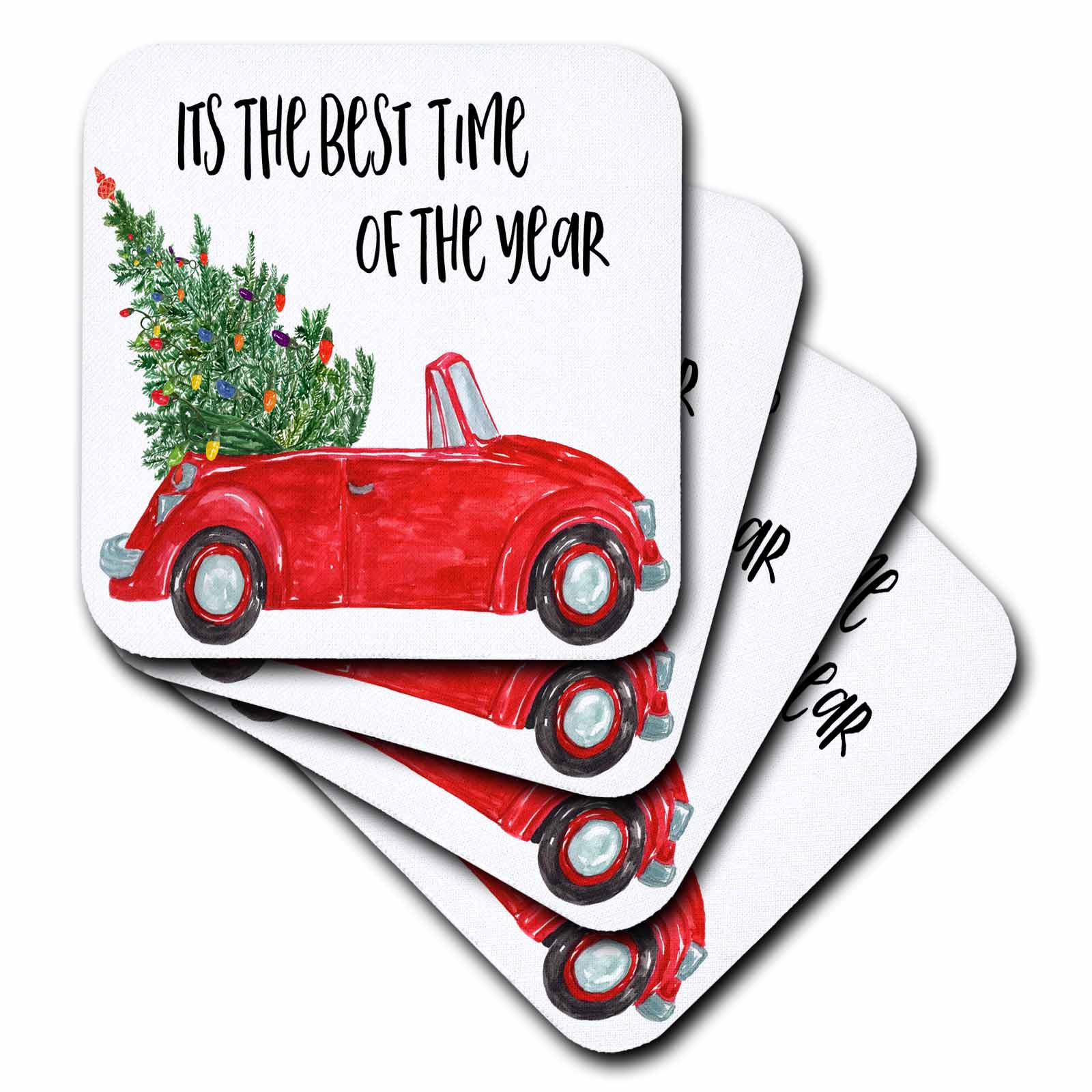 3dRose Cute Christmas Tree Car With its the Best Time Of The Year