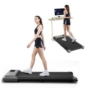 YDZJY Walking Pad Treadmill 2.5Hp, 35.5*15.5 Walking Area Ultra-Quiet with Remote Control-Under Desk Treadmill 2 in 1 Walking with Remote Control LED Display(Gray)