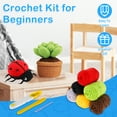 Rzvnmko AllinOne Crochet Kits for Beginners Learn to Crochet Animals & Flowers, DIY Home