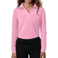 thumbnail image 4 of Girls Polo Shirt Kids Golf Long Sleeve School Uniform Toddler Girls Fall Collared T Shirt Dress Athletic Clothes,Pink,3-4 Years, 4 of 5