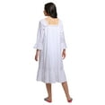 thumbnail image 3 of Moomaya Solid Long Sleeve Nightdress For Ladies Lace Neckline Nursing Nightwear, 3 of 6