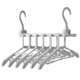 thumbnail image 1 of Perchero multifuncional plegable, telescópico, para guardar ropa, ideal para el hogar, hotel o cualquier otro lugar (gris)., 1 of 5