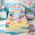 thumbnail image 3 of Manfei Magical Animal Twin Fitted Sheet,Aquatic Amphibian Axolotl Print Bedding,2 Pieces,1 Fitted Sheet and 1 Pillowcase, 3 of 6