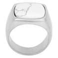 thumbnail image 2 of Anillo de acero inoxidable Jadeshay clásico para hombres Color acero, 2 of 8