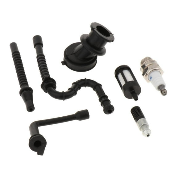 7pcs Pièces de Rechange pour MS240 MS260 024 026, Ligne de Carburant Ligne d'Huile Filtre à Huile Ligne Collecteur d'Admission Bougie d'Allumage