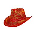 thumbnail image 5 of yotijay Christmas Cowboy Hat Casual Christmas Hat for Stage Performance Carnivals Travel Phoenix Flower Leaf, 5 of 9