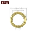 thumbnail image 2 of Uxcell 3Pack Metal Spring O Rings 0.51"(13mm), Brass Spring Keyring Buckles Round Snap Buckle for Keychains Purse, 2 of 6