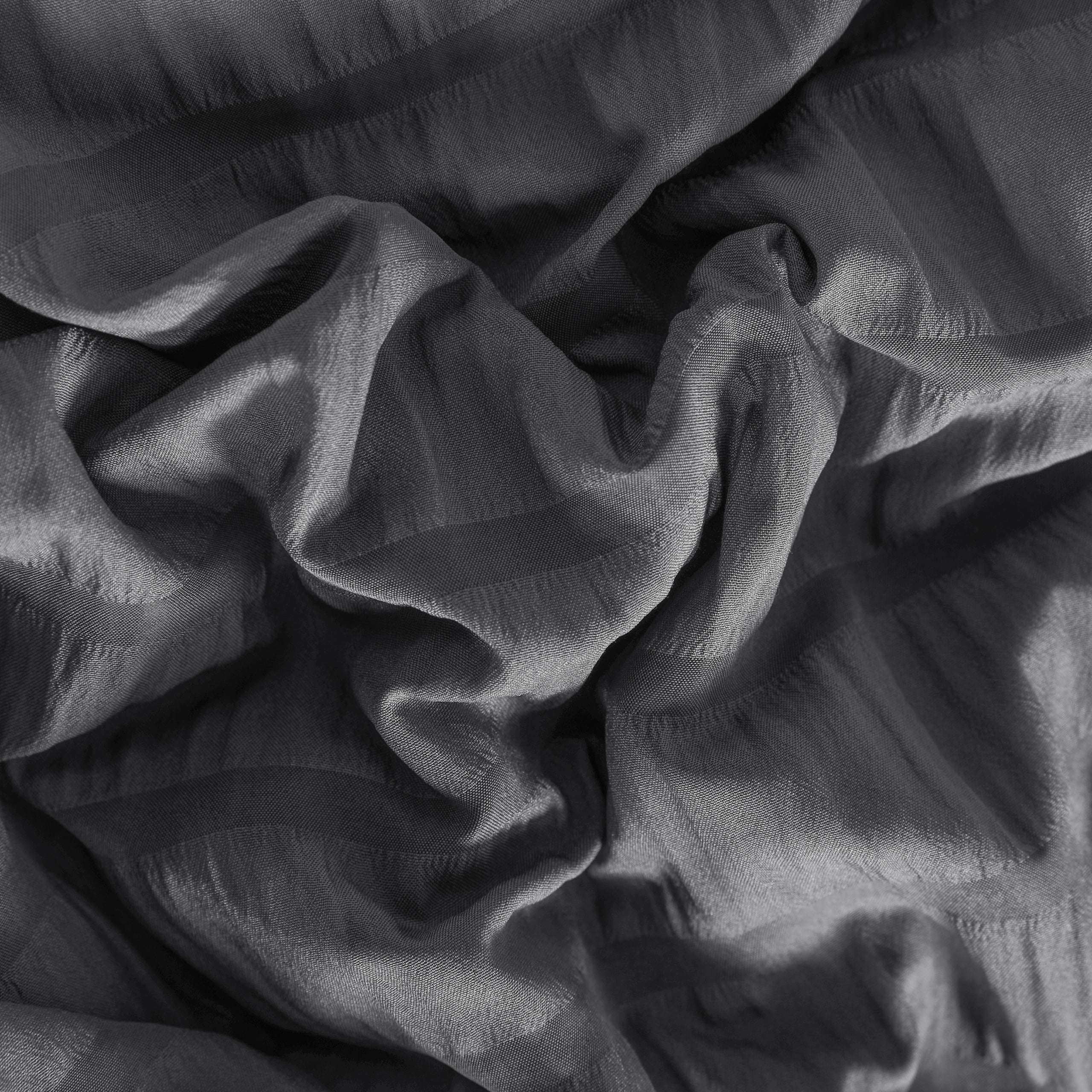 Flxxie Seersucker Textured Duvet Cover Pillow Sham Set with Corner Ties, Twin, Dark Gray, 2-Pieces
