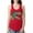 Red, variant on Dean Russo Raptor Animal Lover Ladies Racerback Tank Top, Tahiti Blue, Large