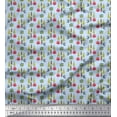 thumbnail image 1 of Soimoi Poly Georgette Fabric Text,Tree & Owl Cartoon Decor Fabric Printed Yard 42 Inch Wide, 1 of 3