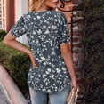 thumbnail image 3 of Cilsoka Summer Shirts for Women 2025 Casual Plus Size Summer Tops for Women 5X-6X Womens Graphic Tees V Neck Blouses for Women Casual Petite My Orders Placed, 3 of 5