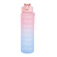 thumbnail image 3 of AuroraX Running Water Bottle Gym Pink Water Bottle with Time Marker,Reusable Small Sport Plastic 24 oz Water Bottles,Water Cup, 3 of 3