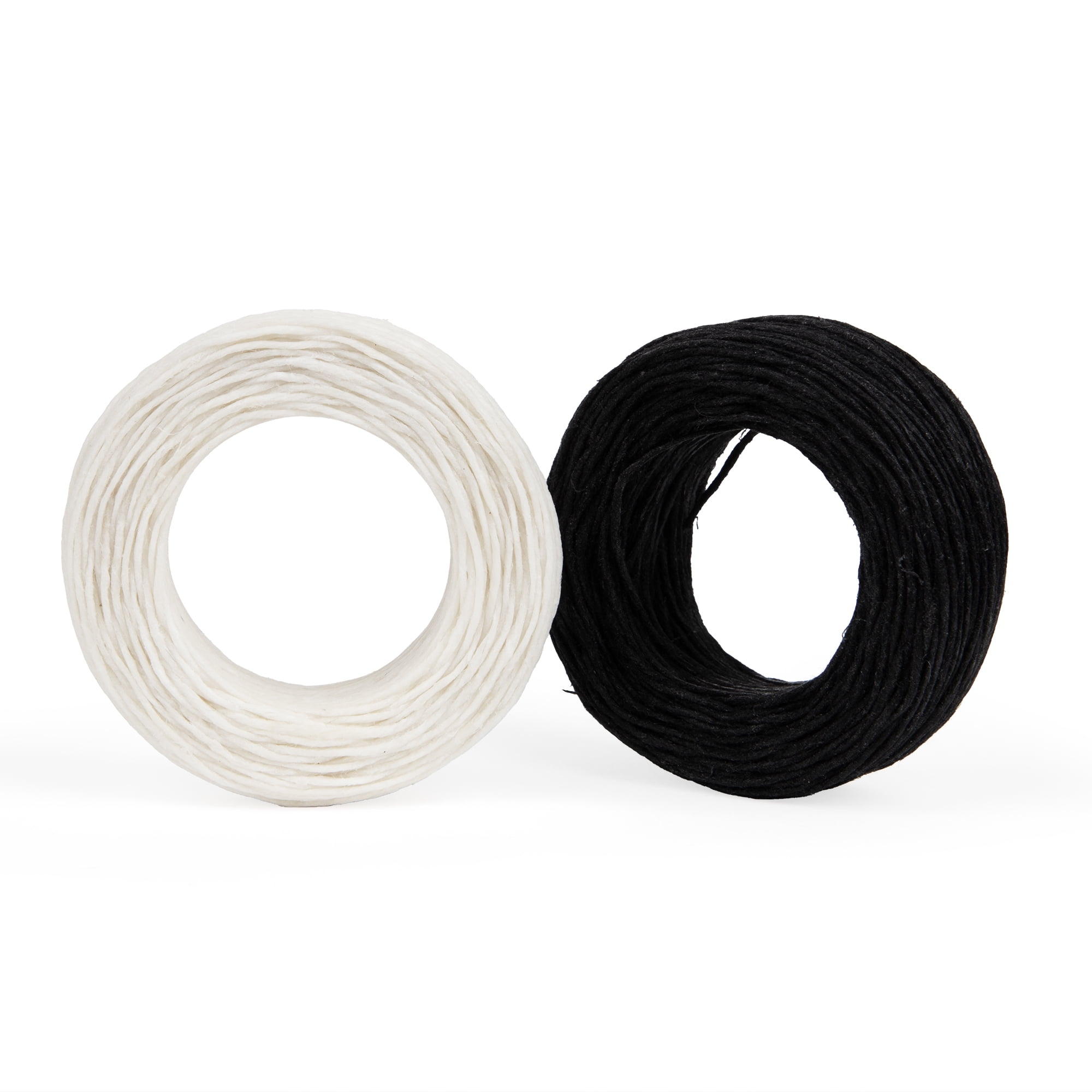Cousin DIY Waxed Linen Cord, Black/White 2-Roll Pack, 150 ft Total, Jewelry Making, 69995775