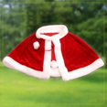 thumbnail image 4 of 2022 Winter Red Velvet Cape Cloak Christmas Women Girl Shawl Party Costumes Dress Decoration Santa Claus Costume Fashion, 4 of 4