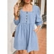 thumbnail image 4 of Vestido vaquero Sidefeel primavera/verano con manga 3/4 para mujer, 4 of 6