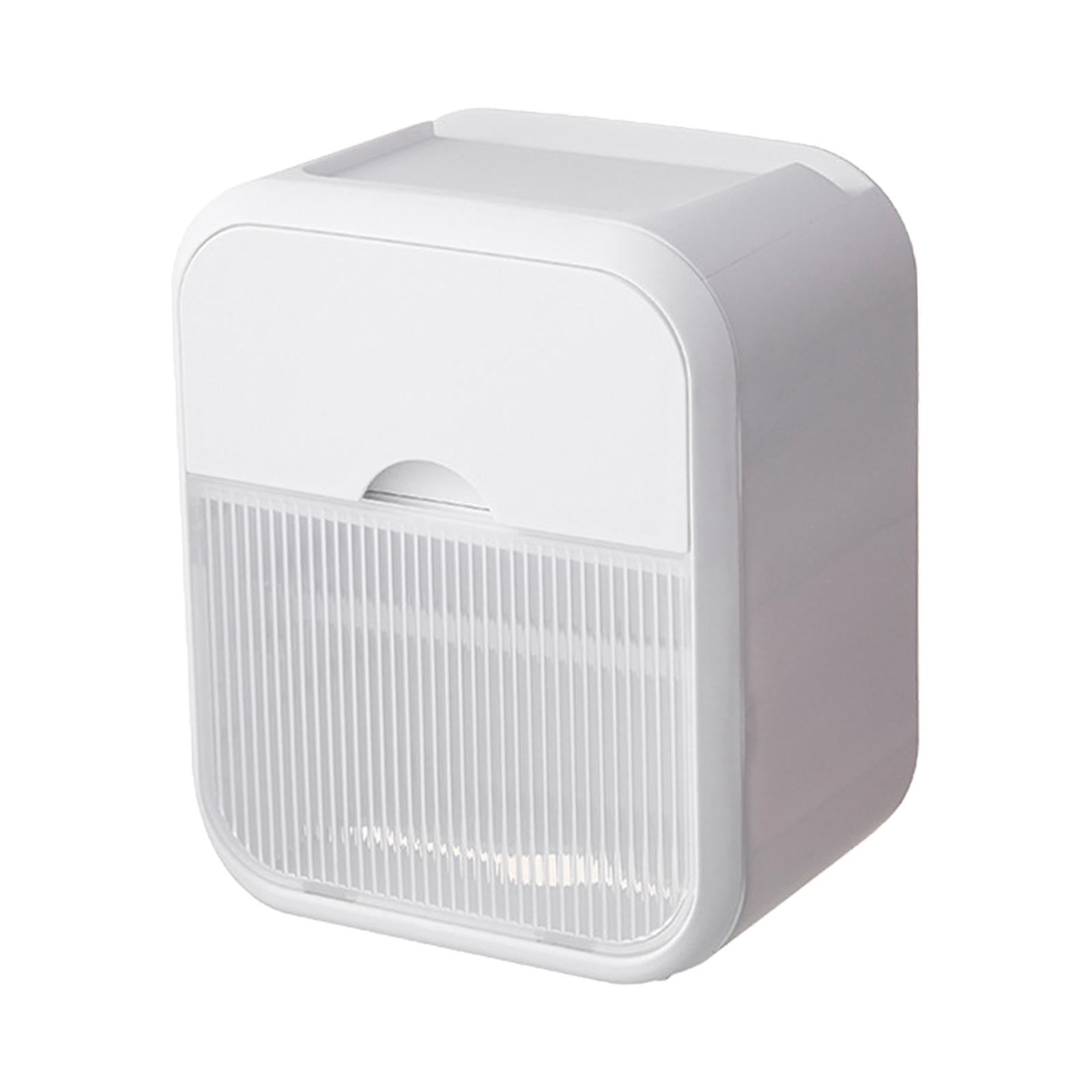 Fiocias Toilet Paper Storage Box Toilet Paper Roll Holder with Phone Shelf Multifunction white