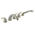 thumbnail image 1 of Kingston Brass KS3695S Three Handle Roman Tub Filler with Hand Shower, 1 of 1