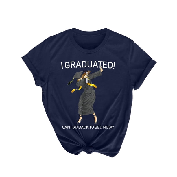 Regalos de graduación para él, ella, 2022, camiseta universitaria de escuela secundaria, blusa de manga corta con estampado de letras de verano Fridja hjk2533
