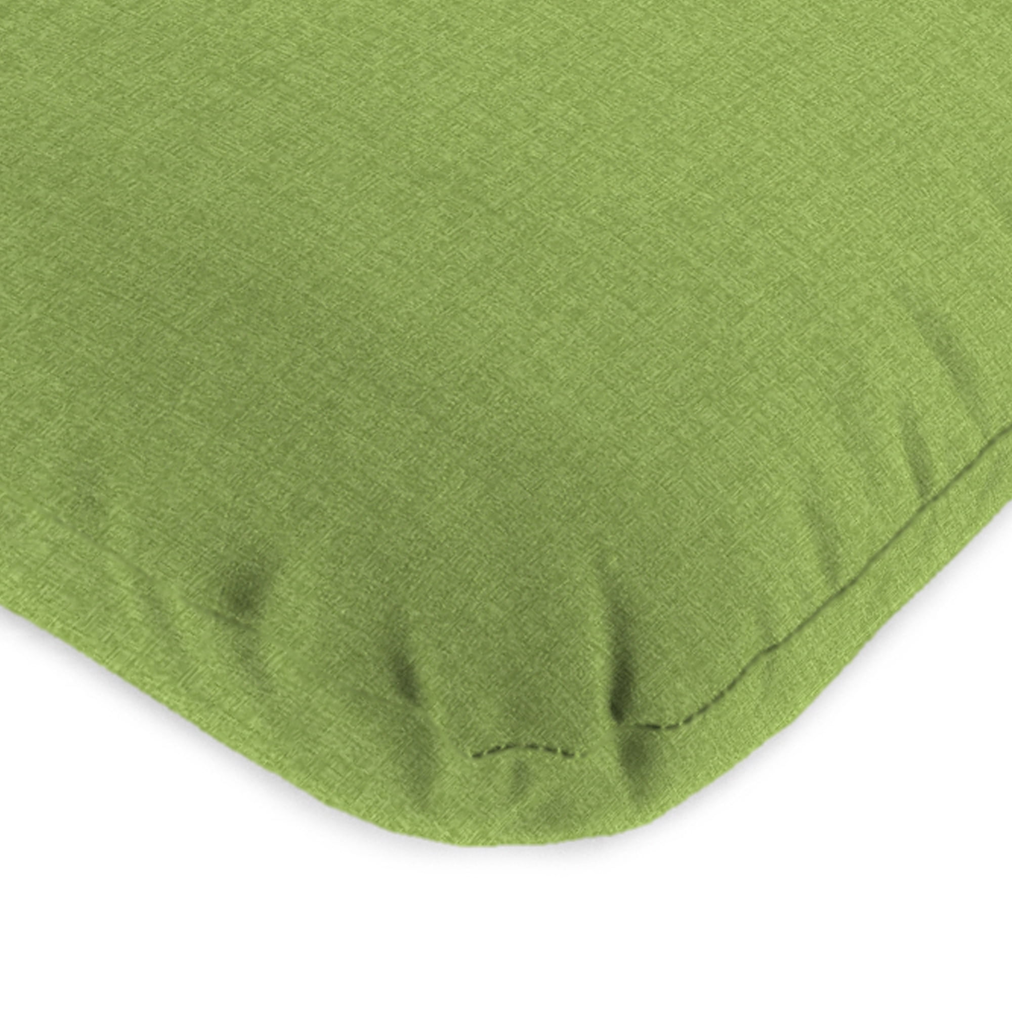 Jordan Manufacturing 45" x 22" McHusk Leaf Green Crosshatch Rectangular Outdoor Chair Cushion with Ties and Hanger Loop