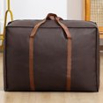 thumbnail image 5 of New Discount, Vsgery Folding Luggage Bag, Big Capacity Travel Storage, Non-Woven Suitcase, Foldable Duffle Bag, Handbag, Moving House|Non-woven fabric,Coffee, 5 of 9