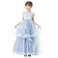thumbnail image 3 of Ekidsbridal Heart Cutout Ruffle Skirt Flower Girl Dresses for Special Events Formal Evening Gown Photoshoot Christening Wedding Ballroom 329 12, 3 of 6