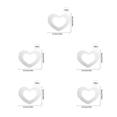 

5Pcs Heart Shape Cake Mold Cake Decorating Shape Cake Mould Cake Maker Pet Plastic Mound Home Bakery Baking Tool