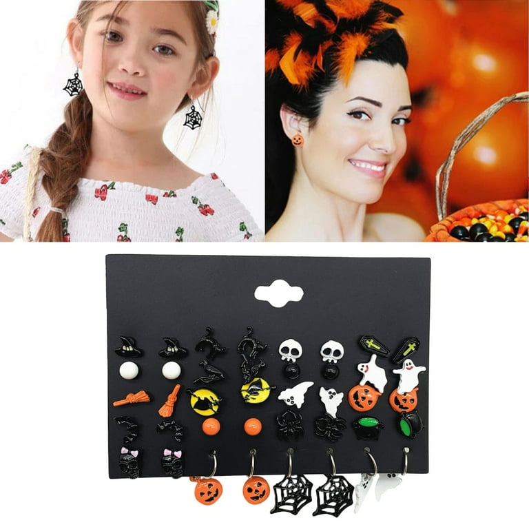 Halloween Ghost Stud Earrings Plastic Post for People With 